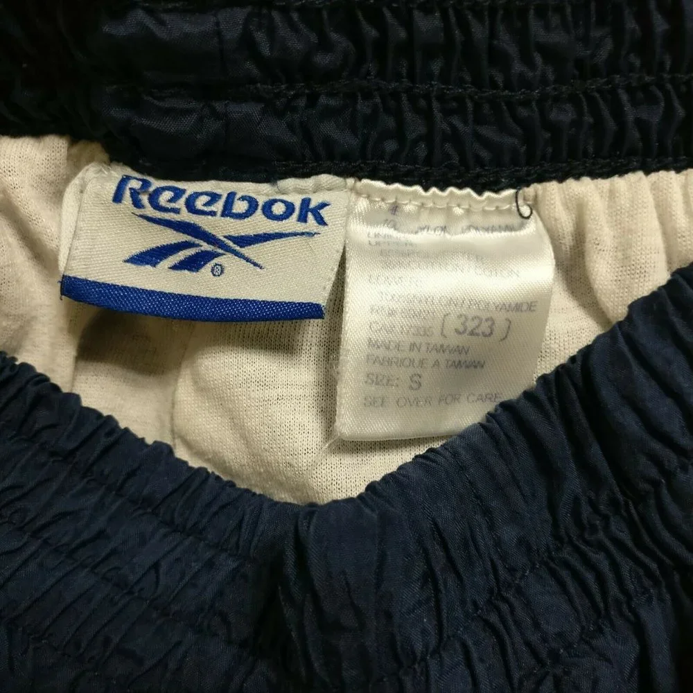 4/$20 Vintage 90's Reebok High Waist Nylon Jogger Track Pants Blue